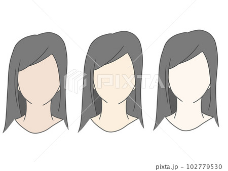 女性の肌の色のイラスト素材 女性の肌の色のイラスト素材 102779530