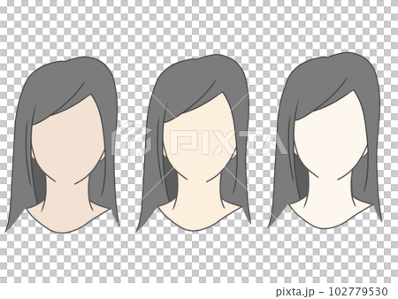 女性の肌の色のイラスト素材 女性の肌の色のイラスト素材 102779530