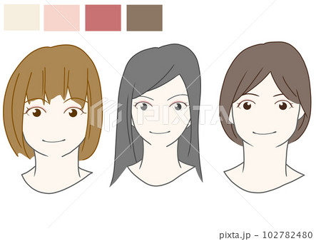 アイメイクの化粧イラスト素材(2) 102782480