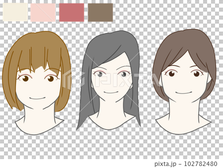アイメイクの化粧イラスト素材(2) 102782480
