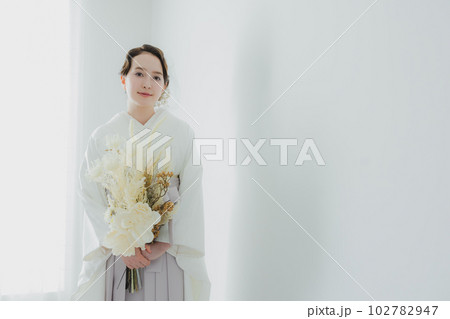 袴　卒業式　白　 102782947