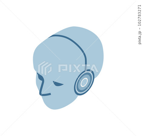 ヒューマノイドの頭部 - 人工知能のアイコン ヒューマノイドの頭部 - 人工知能のアイコン 102783271