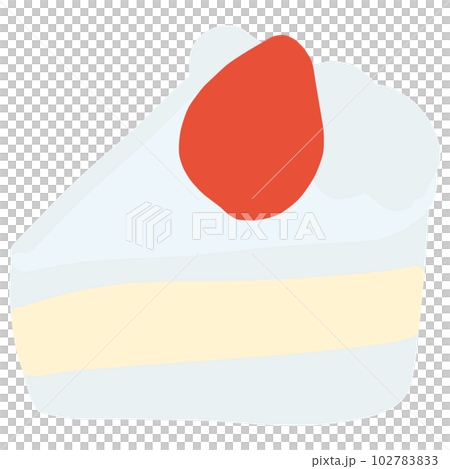 Color illustration of a simple cut shortcake 102783833