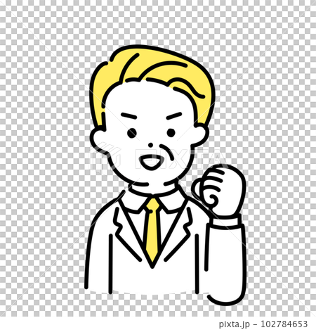 可愛的人物插畫系列_上班族_前輩_膽量姿勢 102784653