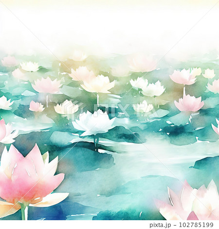 lotus in watercolor style  102785199