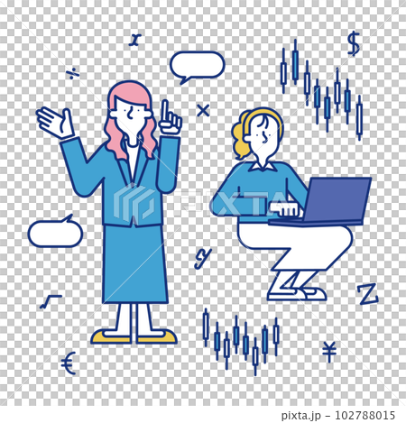 精算量化職業女性插畫集 102788015