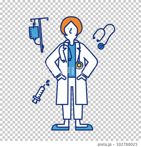 Illustration of a woman in the medical profession 102788025
