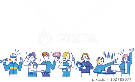 理系の職業に就く女性のイラストセットAのイラスト素材 [102788074] - PIXTA