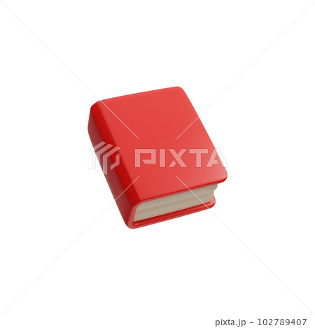 Closed book or textbook 3d icon realistic vector illustration isolated on white. 102789407