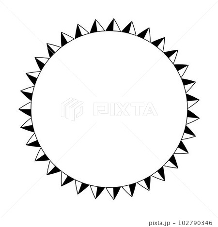 Circle frame round border design shape icon for decorative vintage doodle element for design in vector illustration Circle frame round border design shape icon for decorative vintage doodle element for design in vector illustration 102790346