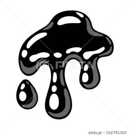 Dripping flowing slime. Toxic mucus smudges drips. Leaking paint streak. 102791302