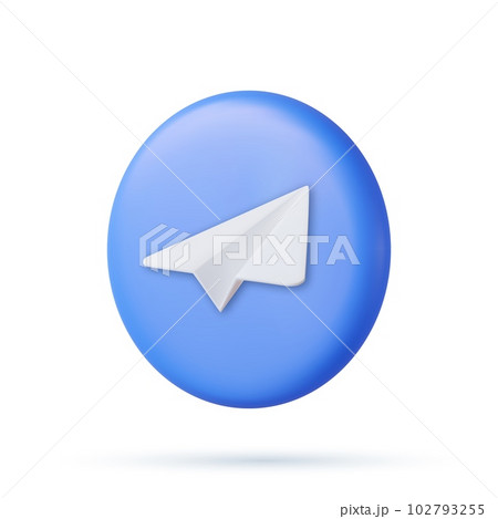 3d Telegram app icon symbols. 102793255