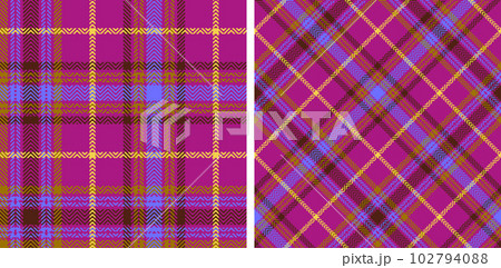 Check plaid seamless pattern set background. 102794088