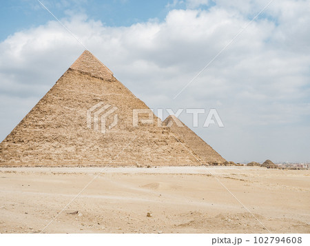 Giza pyramid complex. Vacation and travel concept Giza pyramid complex. Vacation and travel concept 102794608