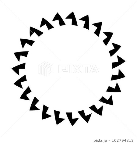 Circle frame round border design shape icon for - Stock