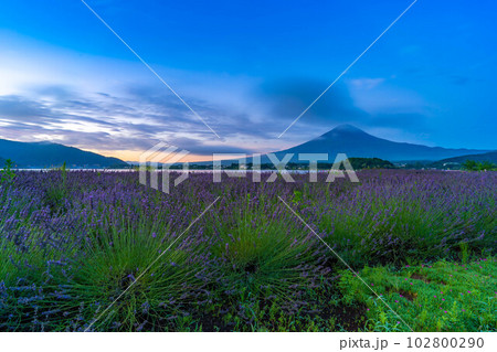 【富士山素材】夏の河口湖から見る富士山【山梨県】 102800290