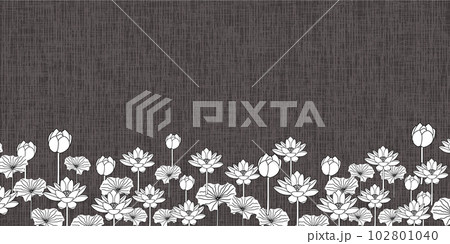 喪中　蓮　佛　和柄　背景	 102801040