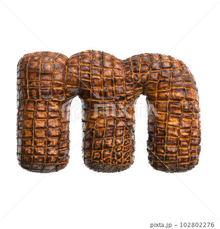 crocodile letter M - Lowercase 3d reptile font - Suitable for wildlife, ecology or conservation related subjects crocodile letter M - Lowercase 3d reptile font - Suitable for wildlife, ecology or conservation related subjects 102802276