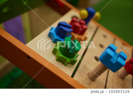 children's educational toy busycube, busyboard in the children's entertainment center. 102803126