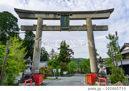 京都府亀岡市の薭田野神社 大鳥居 京都府亀岡市の薭田野神社 大鳥居 102805733