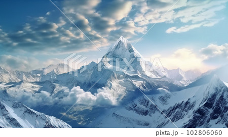 Bright clean white snowy mountain Bright clean white snowy mountain 102806060