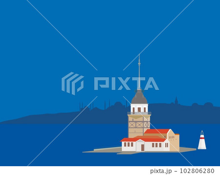 イスタンブール　istanbul　乙女の塔　maiden's　tower　トルコ　turkey 102806280