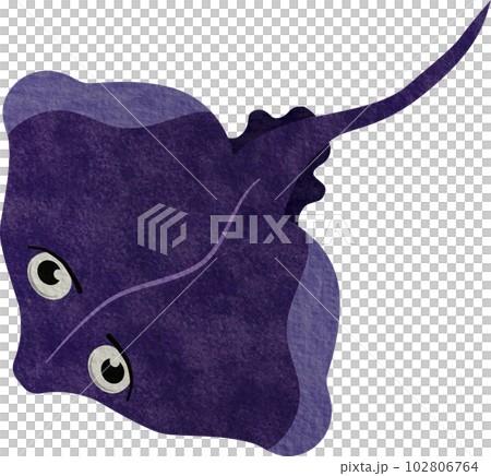 Batoids cartoon watercolor 102806764