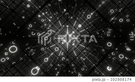 トンネル VJ 発光 球 グリッド サイエンス 白黒 [別Verあり] 102808174