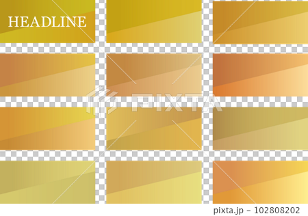 Gradient title frame set orange 102808202