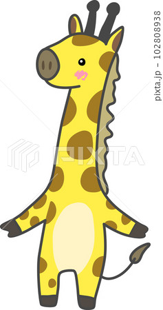 かわいい動物イラスト-キリン 102808938