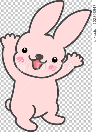 かわいい動物イラスト-ウサギ 102808947