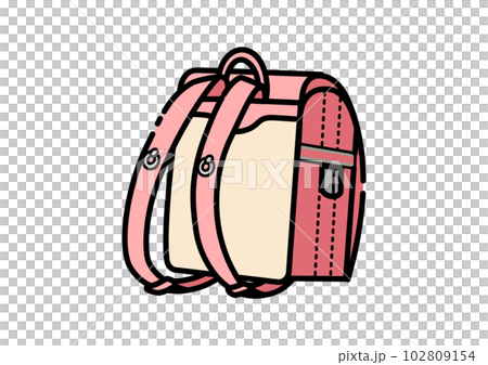 粉色背書包插畫 102809154