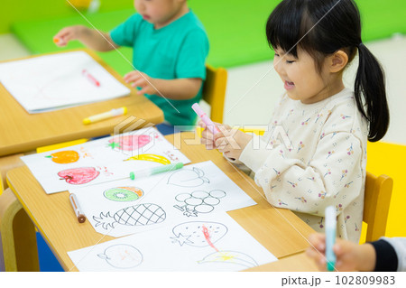 幼児教室 お勉強 ぬりえ 幼児教室 お勉強 ぬりえ 102809983