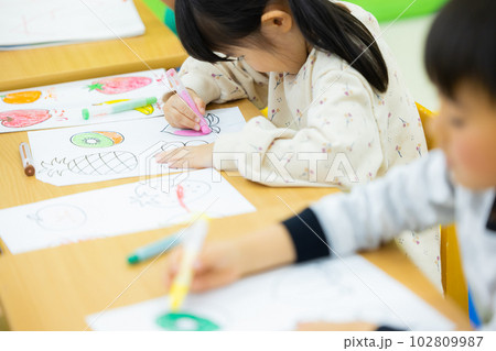 幼児教室 お勉強 ぬりえ 幼児教室 お勉強 ぬりえ 102809987