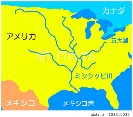 ミシシッピ川周辺地図 ミシシッピ川周辺地図 102810038