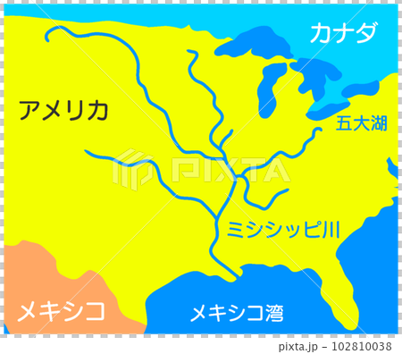 ミシシッピ川周辺地図 ミシシッピ川周辺地図 102810038