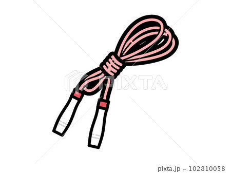 ピンク色の縄跳びのイラスト 102810058