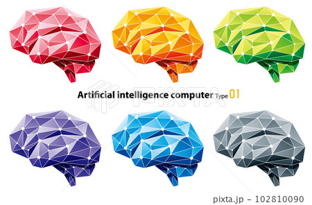 人工知能(AI)のイメージイラスト / 側面Ver. 人工知能(AI)のイメージイラスト / 側面Ver. 102810090
