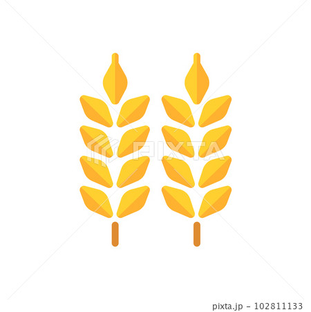 小麦・穀物・カラーイラスト・ベクターアイコン 102811133