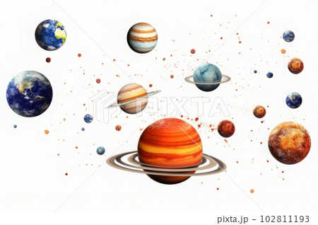 宇宙の惑星のイラスト,Generative AI AI画像 宇宙の惑星のイラスト,Generative AI AI画像 102811193