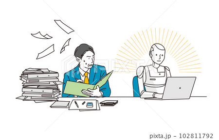 AIが働く労働環境の変化 102811792