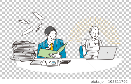 AIが働く労働環境の変化 102811792