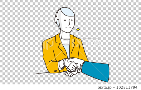 AI robot shaking hands in business AI robot shaking hands in business 102811794