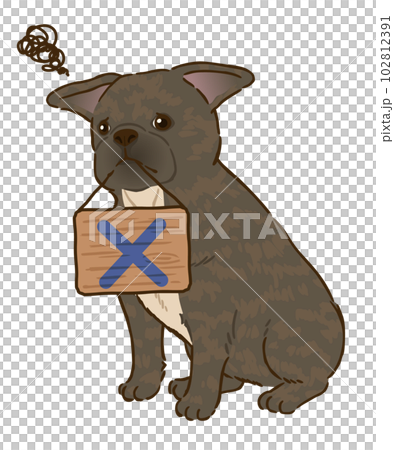 帶十字標記的法國鬥牛犬 (Brindle) 帶十字標記的法國鬥牛犬 (Brindle) 102812391