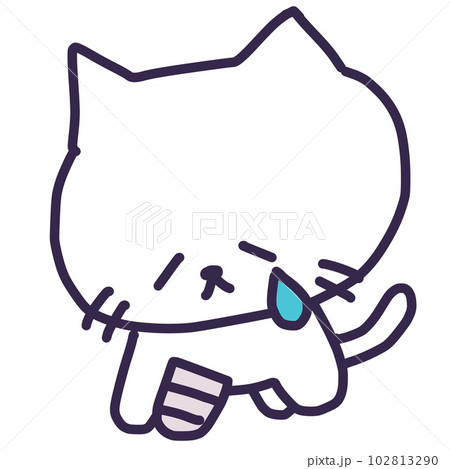 骨折して包帯を巻かれて泣いているかわいい白色の子猫のイラスト 骨折して包帯を巻かれて泣いているかわいい白色の子猫のイラスト 102813290