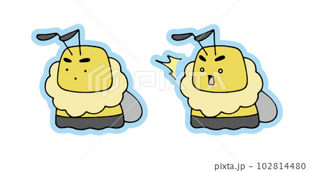 オスのミツバチ、表情二種セット 102814480