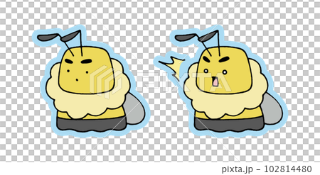 オスのミツバチ、表情二種セット 102814480