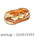 生ハムとカマンベールチーズのバゲットサンド 102815593