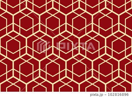 The geometric pattern with lines. Seamless vector background. Gold and red texture. Graphic modern pattern. Simple lattice graphic design 102816896