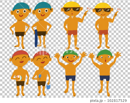 Illustration of a person wearing a swimsuit Illustration of a person wearing a swimsuit 102817529